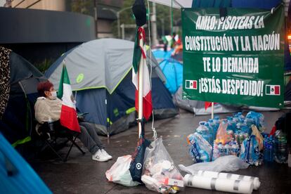 Plantón de Frenaa, en el Zócalo de Ciudad de México.