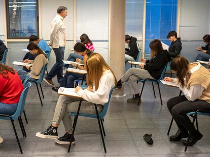 Una clase en el instituto público Alejandría en Tordesillas, Valladolid, en 2023.