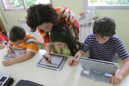 Enseñanza con punteros electrónicos en el País Vasco.