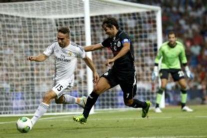 Raúl, en el partido homenaje que jugó en el Bernabéu en agosto de 2013.