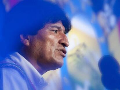 Evo Morales durante su d&eacute;cimo discurso a la naci&oacute;n.