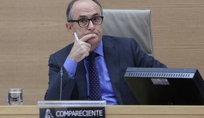 Fernando Restoy, exsubgobernador del Banco de España y exdirector del FROB en la Comision de Investigacion de la crisis financiera.