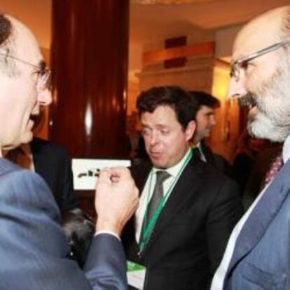 Ignacio Sánchez Galán, presidente de Iberdrola, con Fernando Abril Martorell, consejero delegado de Prisa