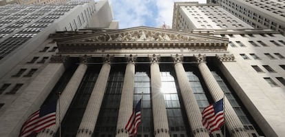 El edificio de la Bolsa de Nueva York.