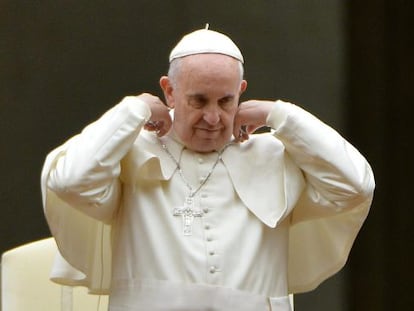 O papa Francisco durante missa em Roma.