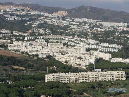 Vista aérea de la localidad constasoleña de Mijas.