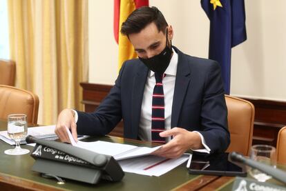 El secretario de Estado de Seguridad, Rafael Pérez, durante su comparecencia en la Comisión de Interior en el Congreso de los Diputados.
EUROPA PRESS/E. Parra. POOL - Europa Press