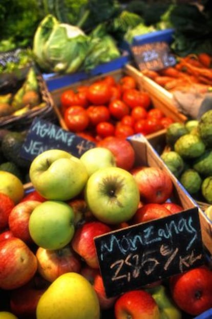 Frutas en una tienda de Madrid