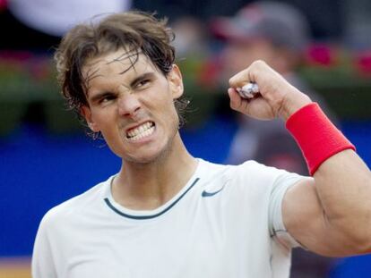 Nadal celebra su victoria ante Ramos