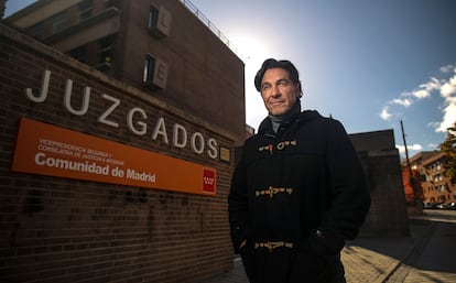 El actor Luis Lorenzo, en los juzgados de Arganda del Rey.