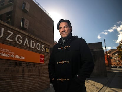 El actor Luis Lorenzo, en los juzgados de Arganda del Rey.