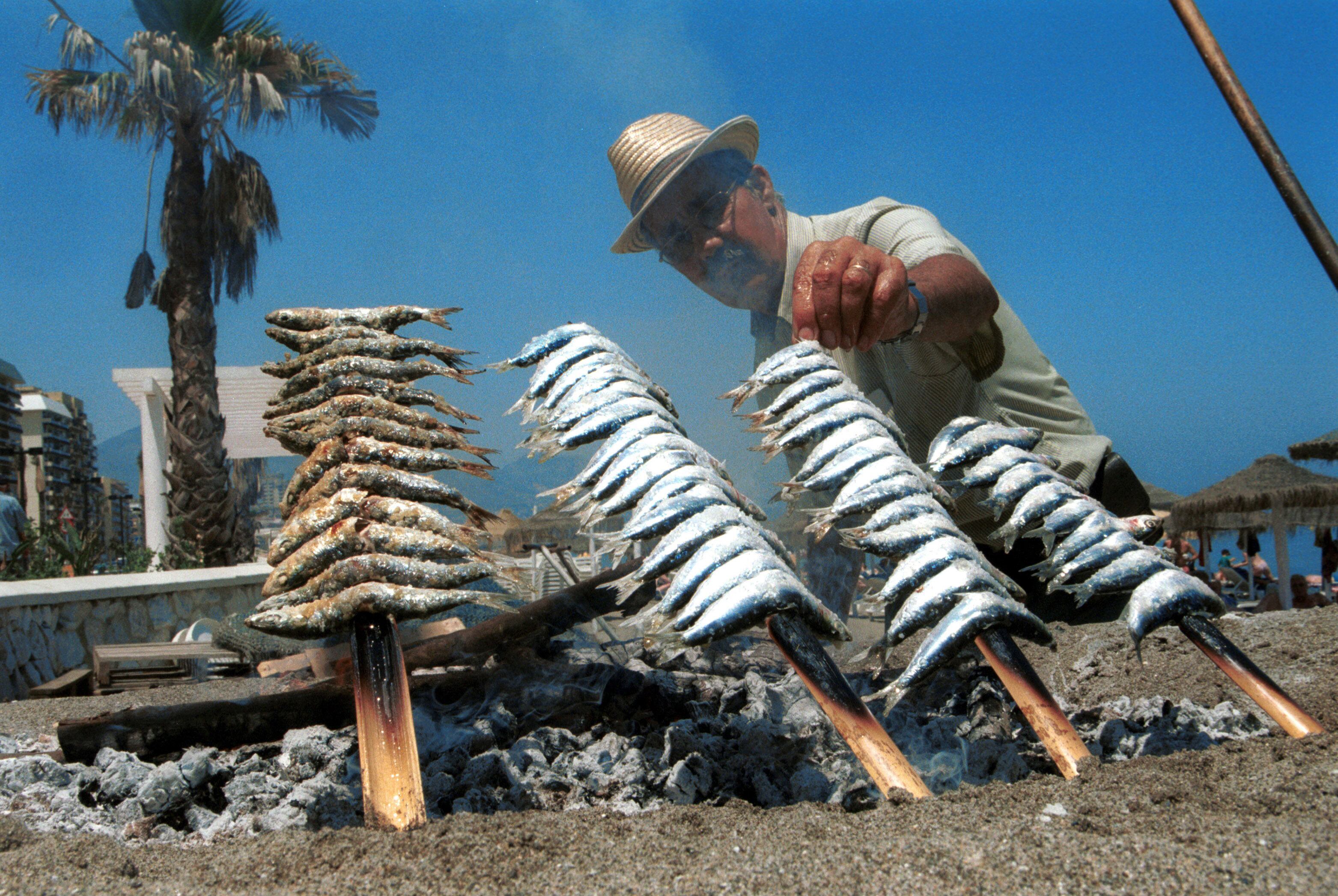 Espeto de sardinas en Fuengirola (Málaga).
