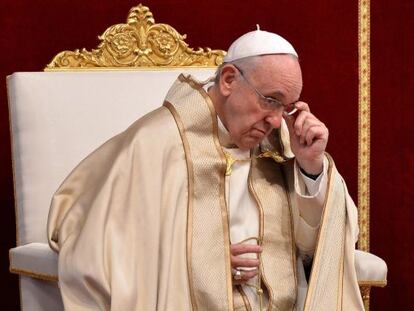 O papa Francisco, durante missa no Vaticano. 