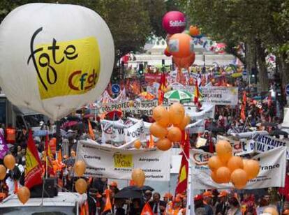 Manifestación en las calles de París.