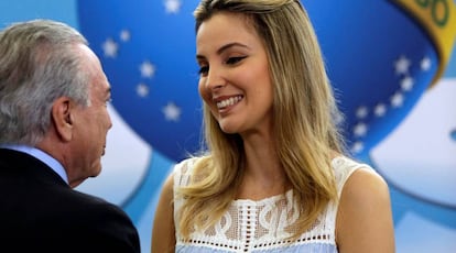 Temer e a mulher, Marcela.