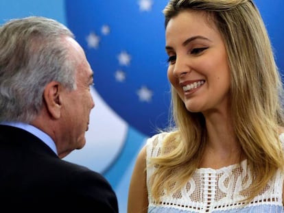 Temer e a mulher, Marcela.