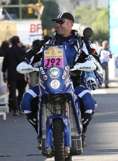 Pascal Terry, antes de tomar la salida en Buenos Aires.