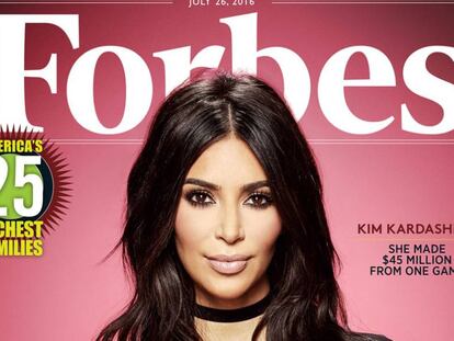 Kim Kardashian, portada del n&uacute;mero de julio de la revista &#039;Forbes&#039;. 