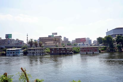 Las casas flotantes son llamadas "awamat" en El Cairo.