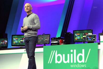 Microsoft mostró ayer ordenadores con los nuevos iconos de Windows 8.