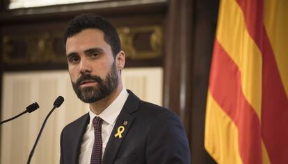 Roger Torrent en la seva intervenció.