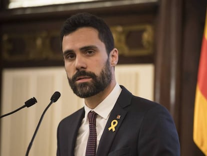 Roger Torrent en la seva intervenci&oacute;.