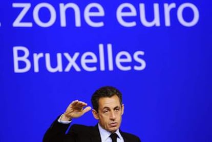 El presidente francés, Nicolas Sarkozy, en Bruselas.