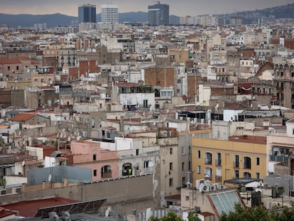 Edificios de vivienda en Barcelona, la semana pasada.