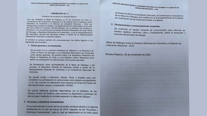 Comunicado con los primeros tres acuerdos entre las delegaciones del Gobierno de Colombia y la guerrilla del ELN