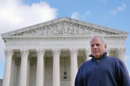 David Cassirer in front of the US Supreme Court in January.