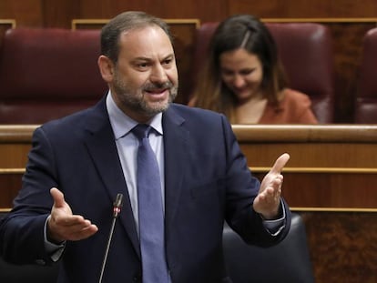 El ministre de Foment, José Luis Ábalos, al Congrés.