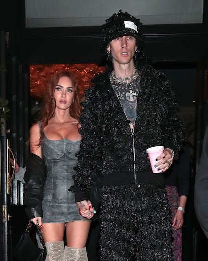 Megan Fox y Machine Gun Kelly durante un viaje a Londres, el 31 de mayo de 2023.