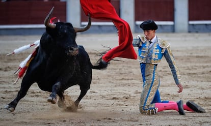 El diestro Saúl Jiménez Fortes este martes en Las Ventas.