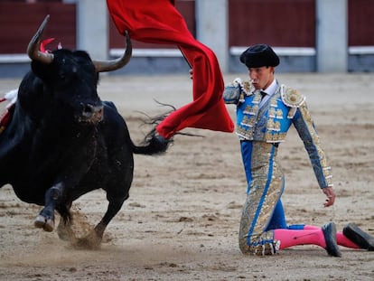 El diestro Sa&uacute;l Jim&eacute;nez Fortes este martes en Las Ventas.