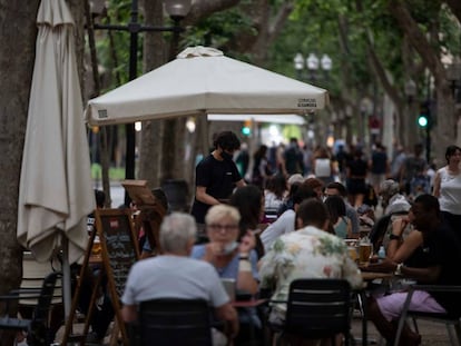 Una terrassa del Poblenou de Barcelona.