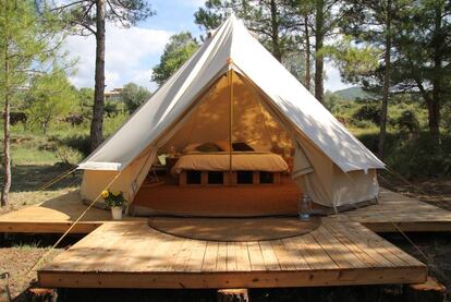 Una tenda de Forest Days.