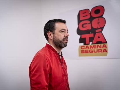 Carlos Fernando Galán en su sede de campaña en Bogotá, el 19 de octubre.