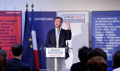 Arnaud Montebourg presenta su programa econ&oacute;mico el 4 de enero en Par&iacute;s.