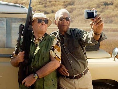 Jack Nicholson, a la izquierda, y Morgan Freeman, cómplices perfectos en <i>Ahora o nunca.</i>