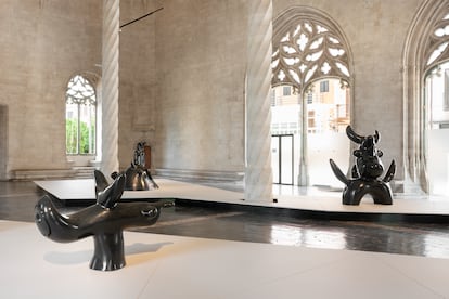 Una imagen de la exposición 'La fuerza inicial', en la Llotja de Palma de Mallorca, dentro de la iniciativa 'Paysage Miró'.