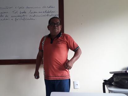 Anselmo Rodrigres Samias, de 57 anos, professor indígena do povo Kokama e ativista pela revitalização do idioma kokama.