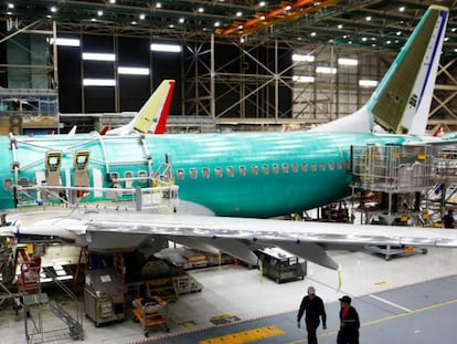 Un 737 MAX en la fábrica de Boeing de Renton (Washington, EE UU).