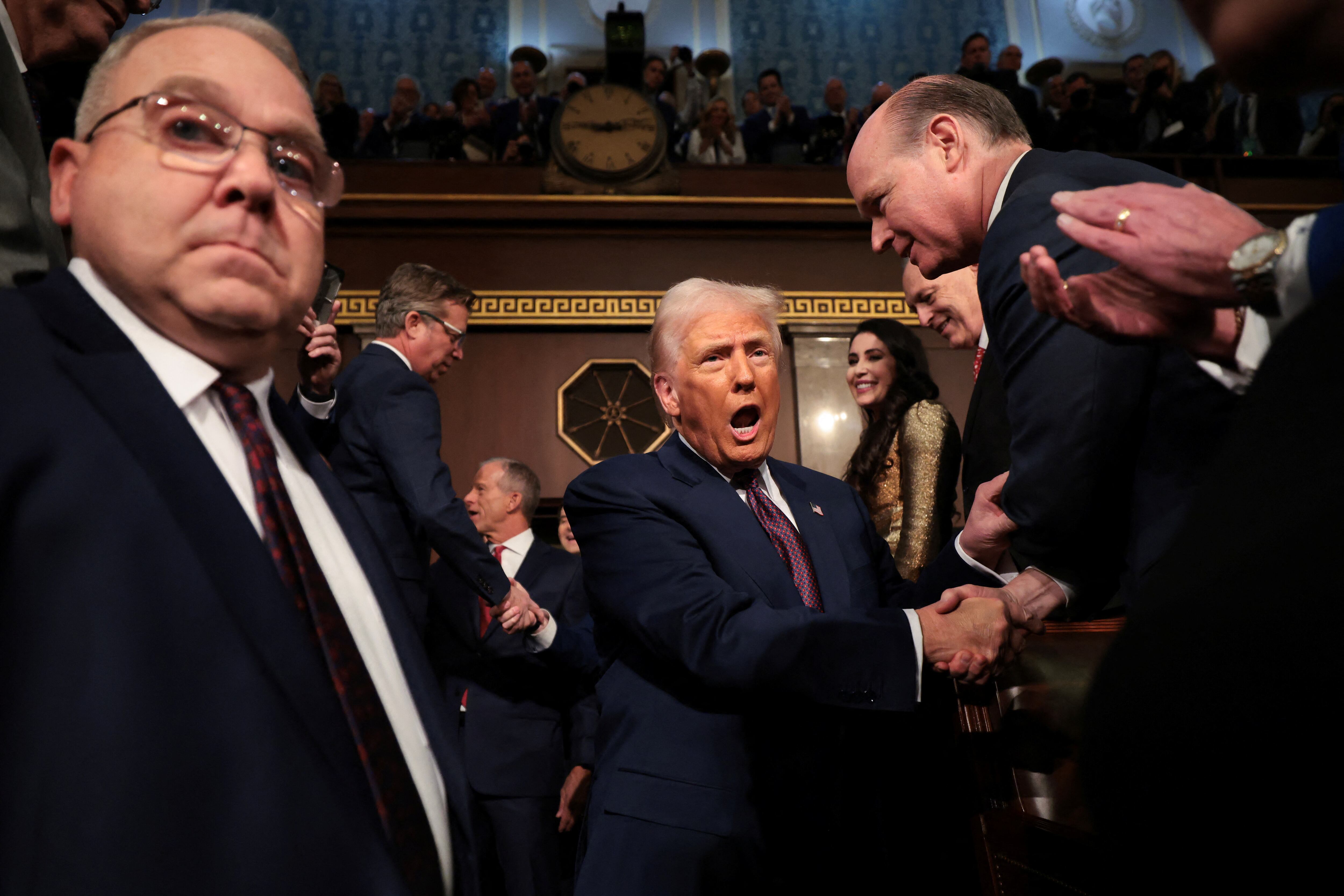 Trump defiende su política “implacable” en el Congreso: “Solo estamos empezando”