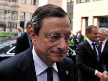 Mario Draghi, durante la cumbre europea de la semana pasada.