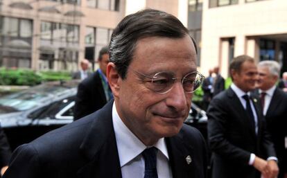 Mario Draghi, durante la cumbre europea de la semana pasada.