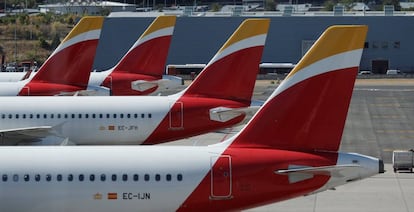 Aviones de Iberia en una imagen de archivo.