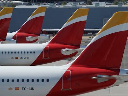 Aviones de Iberia en una imagen de archivo.