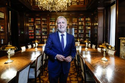 Ángel Víctor Torres, ministro de Política Territorial y memoria democrática, el pasado martes, en el Palacio de Adanero (Madrid).