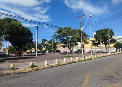 Praça da Gentilândia um dos locais da chacina de março de 2018, que ganhou fama na cidade.