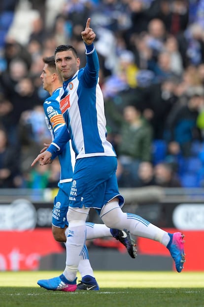 Jos&eacute; Antonio Reyes, tras marcar ante el Sevilla el 29 de enero.